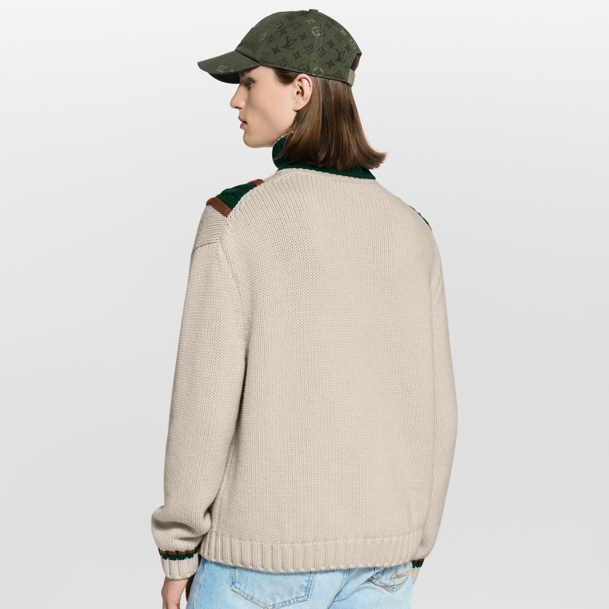 Contrasting Cable Knit Turtleneck - Ready-to-Wear 1AJBSY | LOUIS